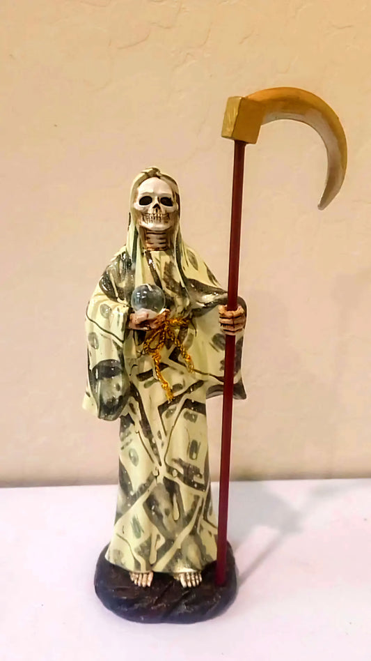 8" Santa Muerte De Dinero