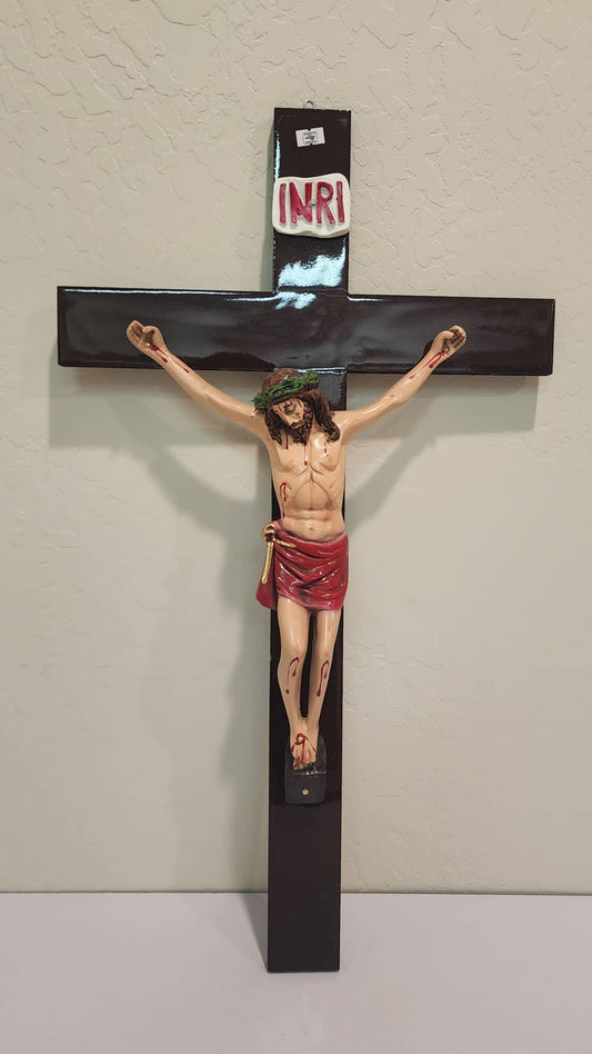 28" Poliester Cruz Cristo