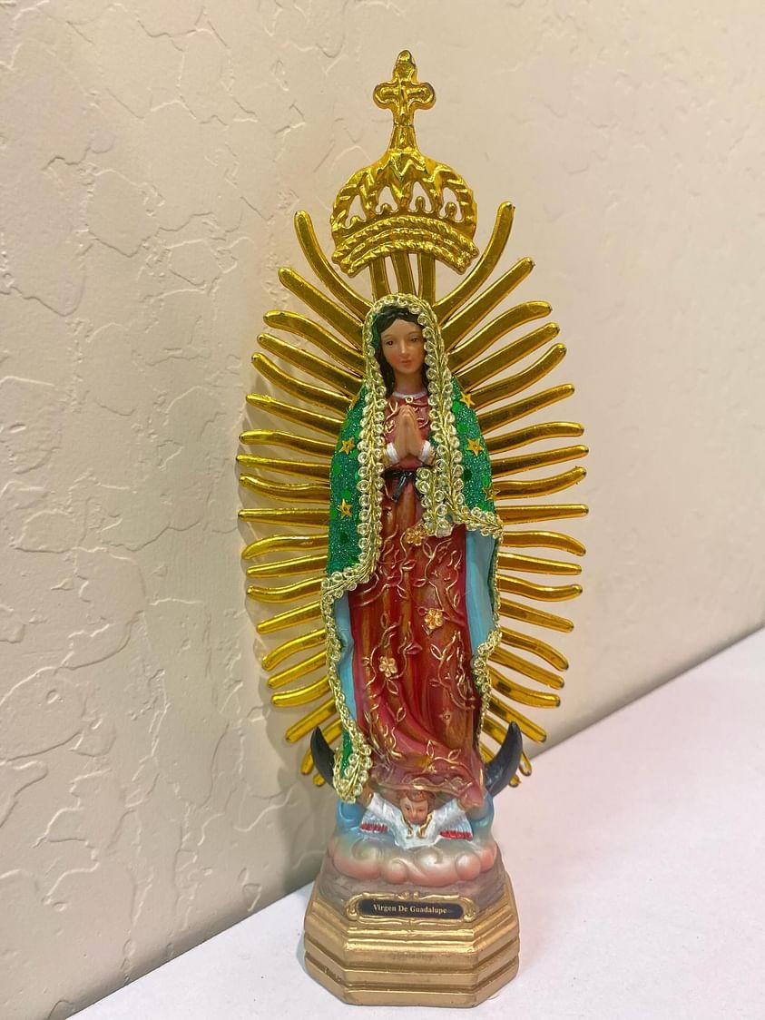 8" Virgen Guadalupe Vestida Verde