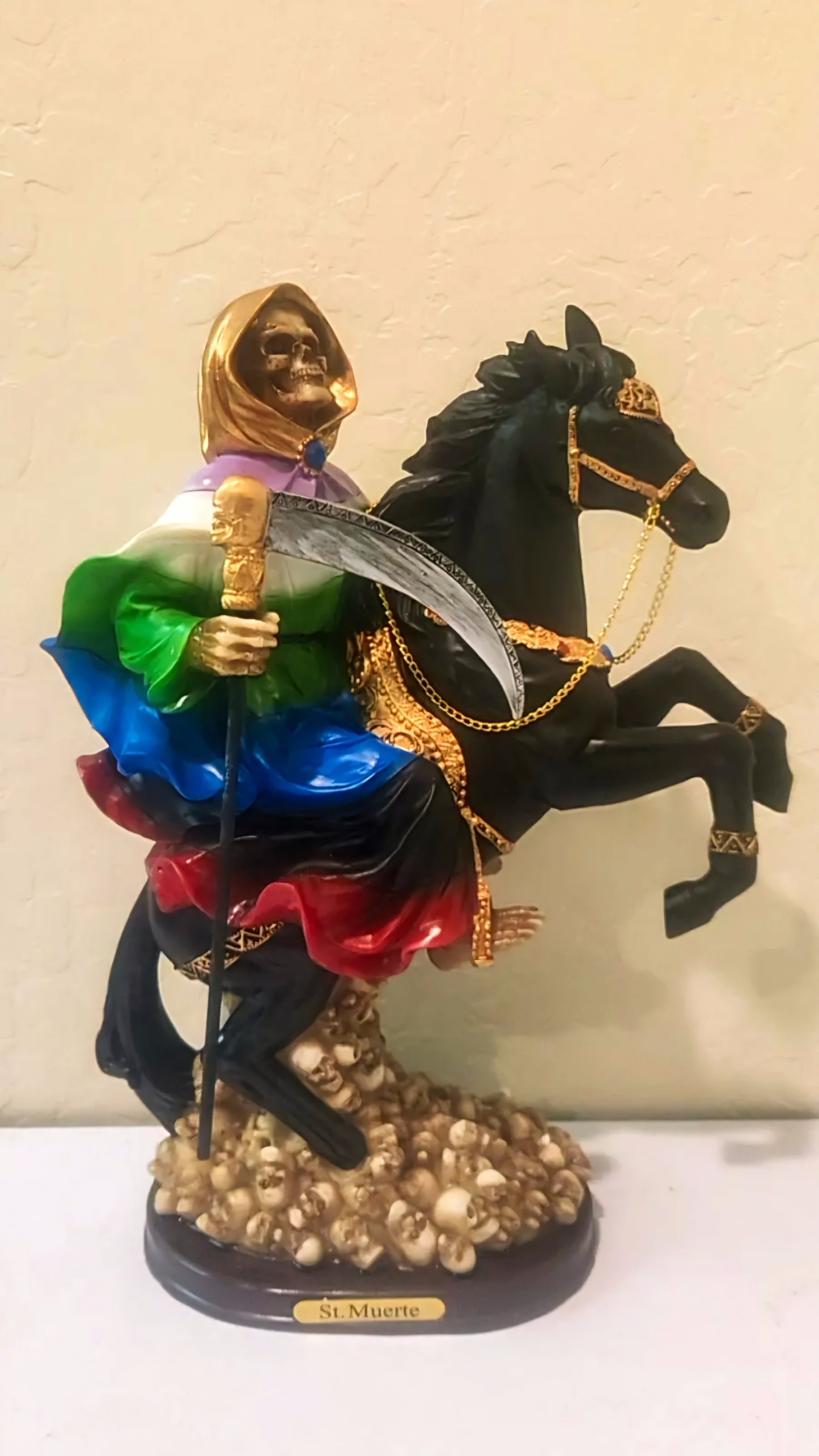 14" Santa Muerte 7 Colores Caballo